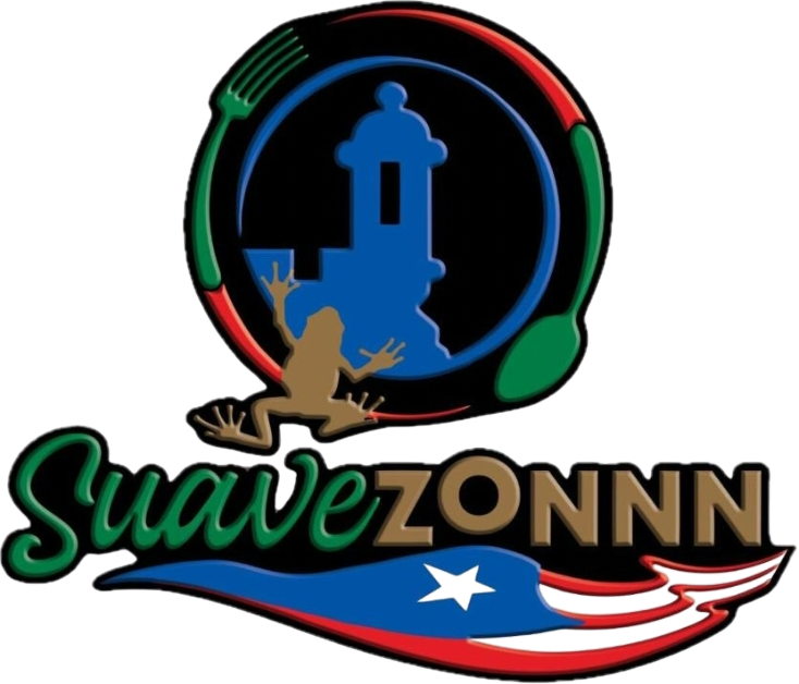 Suavezonnn, logo con coquí y bandera de Puerto Rico